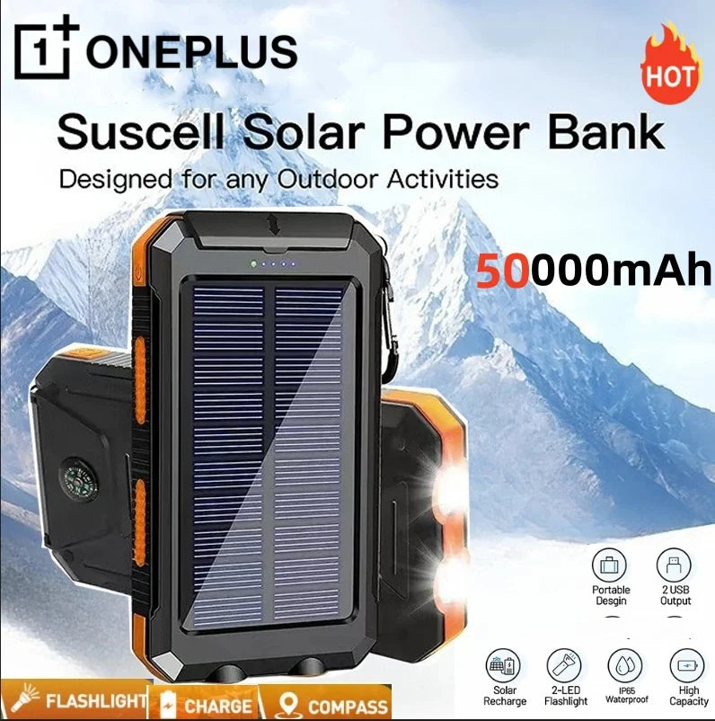 OnePlus 50000mAh Solar Power Bank | Fast Charging Australia | iPhone & Samsung Compatible